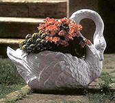 CIGNO PORTAFIORI IN RESINA