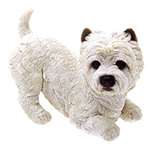 CUCCIOLO DI WEST HIGHLAND IN RESINA
