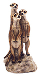 FAMIGLIA DI LEMURI IN RESINA
