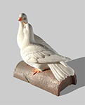 COLOMBE SU TRONCO IN RESINA