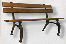 Panchina per giardini in ghisa e legno