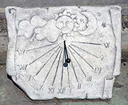 Meridiana da parete in cemento