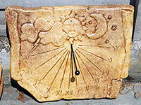 Meridiana da parete in cemento