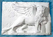 Leone di san Marco in cemento