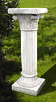 CO35/B - COLONNA RIGATA CON CAPITELLO FOGLIE IN CEMENTO