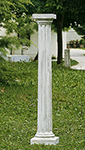 CO35/B - COLONNA RIGATA CON CAPITELLO FOGLIE IN CEMENTO
