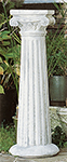 CO35/B - COLONNA RIGATA CON CAPITELLO FOGLIE IN CEMENTO
