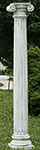 CO35/B - COLONNA RIGATA CON CAPITELLO FOGLIE IN CEMENTO