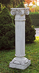 CO35/B - COLONNA RIGATA CON CAPITELLO FOGLIE IN CEMENTO