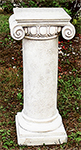 CO35/B - COLONNA RIGATA CON CAPITELLO FOGLIE IN CEMENTO