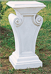 CO35/B - COLONNA RIGATA CON CAPITELLO FOGLIE IN CEMENTO