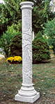 CO35/B - COLONNA RIGATA CON CAPITELLO FOGLIE IN CEMENTO