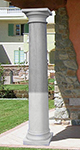 CO35/B - COLONNA RIGATA CON CAPITELLO FOGLIE IN CEMENTO