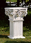 CO35/B - COLONNA RIGATA CON CAPITELLO FOGLIE IN CEMENTO