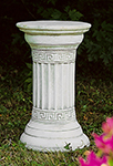 CO35/B - COLONNA RIGATA CON CAPITELLO FOGLIE IN CEMENTO