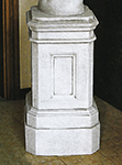 CO35/B - COLONNA RIGATA CON CAPITELLO FOGLIE IN CEMENTO