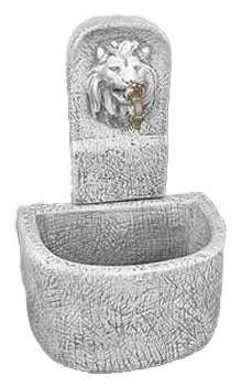 Fontana a muro con leone