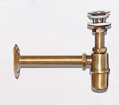 0165 - SIFONE BRONZATO A BOTTIGLIA CON PILETTA