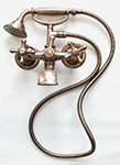 0343 - GRUPPO VASCA ESTERNO IN OTTONE BRONZATO ( 1/2" )