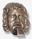 0144 - MASCHERONE BRONZATO CON BOCCA A SPATOLA ( 1/2" )