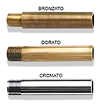 0145 - 0600 - TUBO DI PROLUNGA IN OTTONE BRONZATO O DORATO