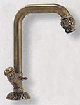 0234 - RUBINETTO A COLONNA IN OTTONE BRONZATO ( 1"  )